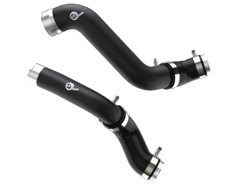 aFe BladeRunner Black Intercooler Hot &amp; Cold Side Tubes Combo 19-20 GM Trucks 1500 L4-2.7L (t) - 46-20424-B