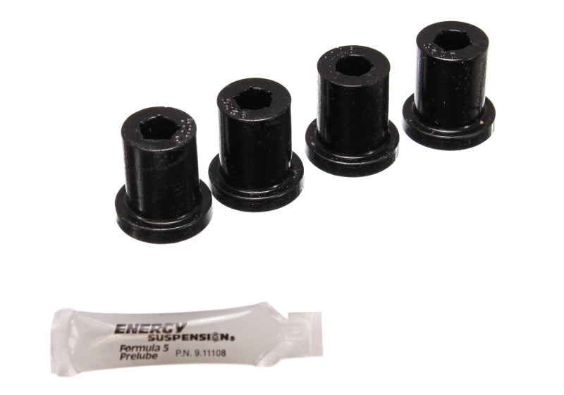 Energy Suspension Aftermarket Shackle Set - Black - 2.2117G for 1976-1986 Jeep CJ7 - front view