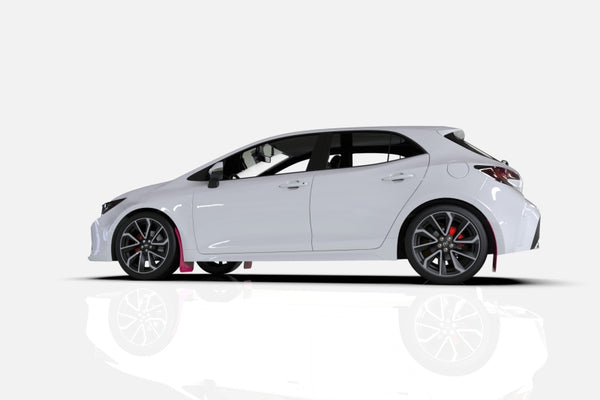 Rally Armor 2022 Subaru WRX Pink Mud Flap BCE Logo - MF92-BCE22-PK/BLK for 2022-2025 Subaru WRX - front view