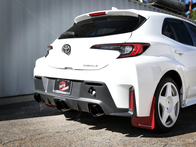 aFe 23-24 Toyota GR Corolla L3 1.6L (t) Gemini XV 3in to 2-1/2in Cat Back Exhaust w/ Black Tips - 49-36070-B