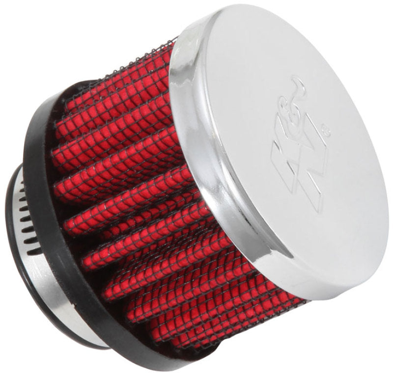 K&N 1in Flange ID x 2in OD x 1.5 inch H Rubber Base Crankcase Vent Filter - 62-1370 by K&N Engineering - front view