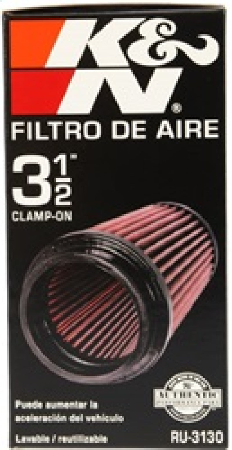K&N Filter Universal Rubber Filter 3 1/2 inch Flange 4 5/8 inch Base 3 1/2 inch Top 7 inch Height - RU-3130 by K&N Engineerin
