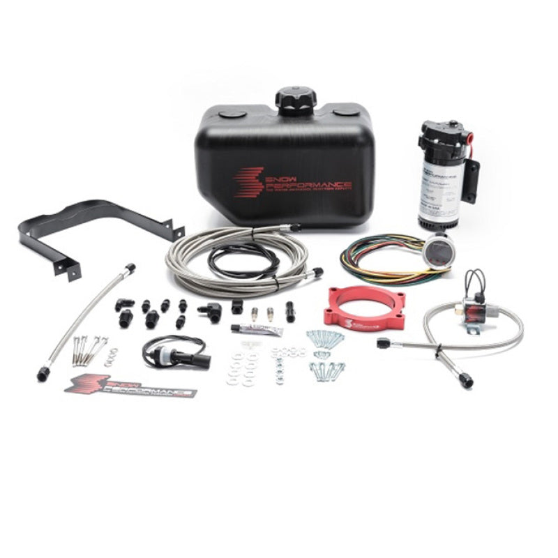 Snow Performance 10-15 Camaro Stg 2 Boost Cooler F/I Water Injection Kit (SS Braided Line &amp; 4AN)