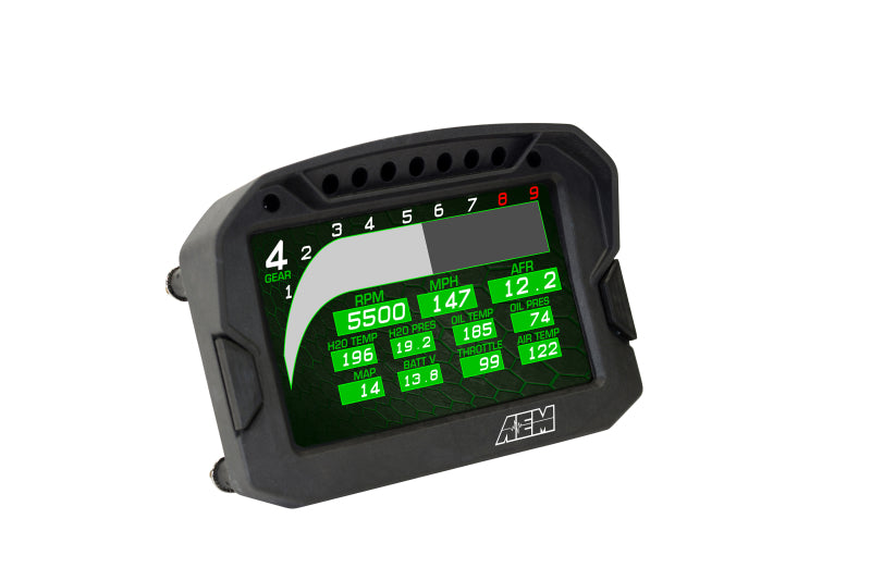 AEM CD-5G Carbon Digital Dash Display w/ Interal 10Hz GPS &amp; Antenna - 30-5602
