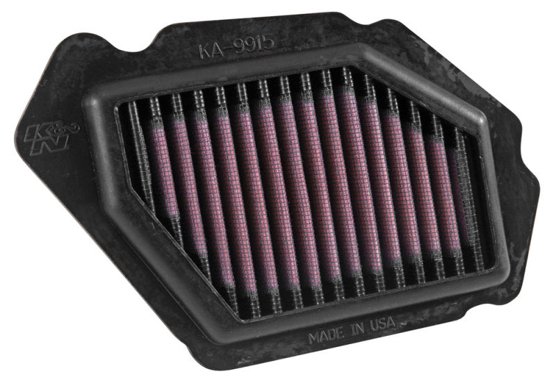 K&N 2015 Kawasaki Ninja H2 998 Drop In Replacement Air Filter - KA-9915 for 2015-2022 Kawasaki ZX1000 Ninja H2 - front view