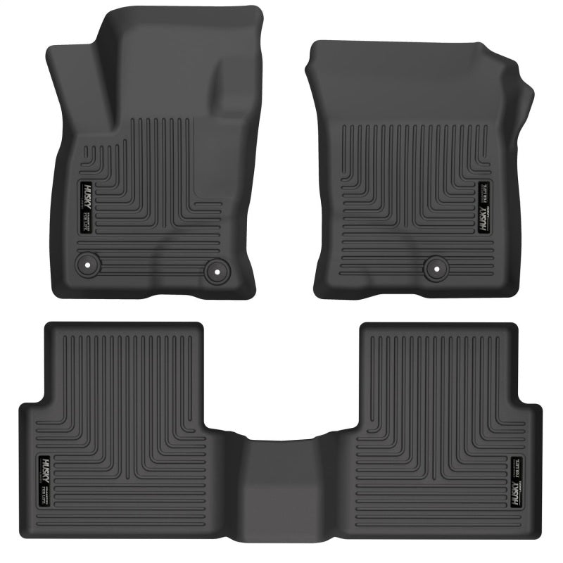 Husky Liners 21-22 Ford Bronco Sport WeatherBeater Front &amp; 2nd Seat Floor Liners (Black)