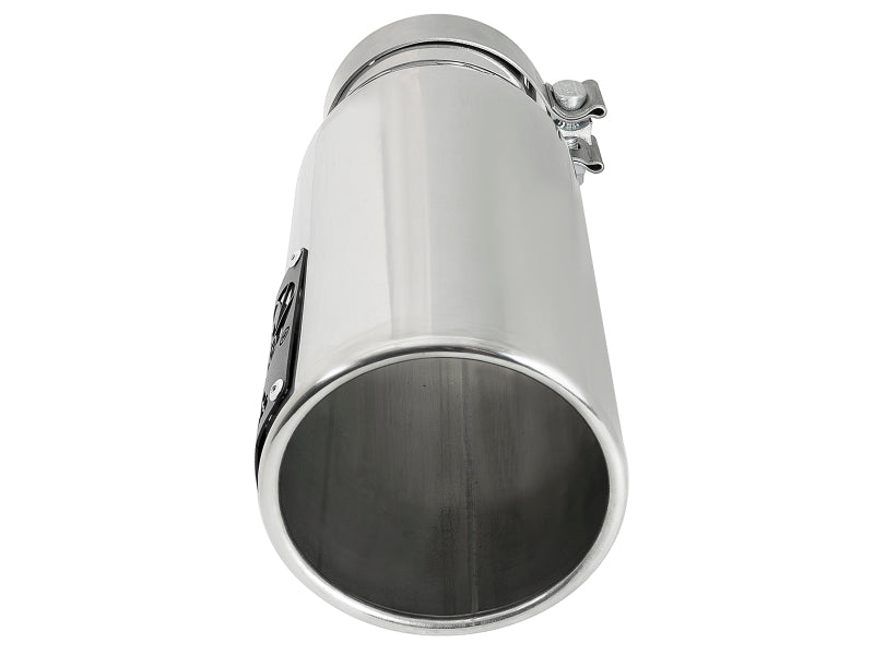 aFe SATURN 4S 4in SS Intercooled Exhaust Tip - Polished 4in In x 5in Out x 12in L Bolt-On - 49T40501-P122