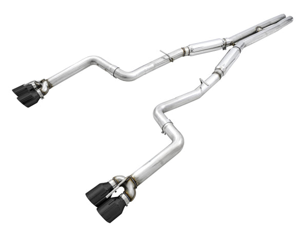 AWE Tuning 2015+ Dodge Challenger 6.4L/6.2L SC Track Edition Exhaust - Quad Diamond Black Tips - 3015-43144 for 2015-2023 Dod