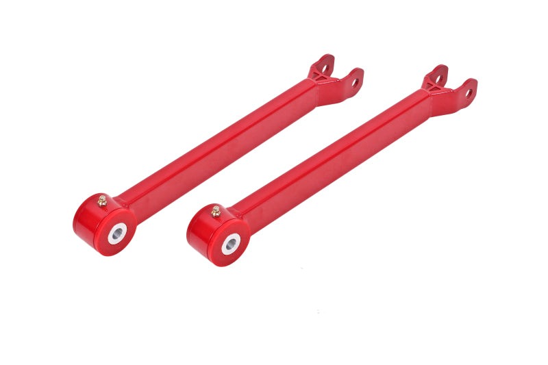 BMR 08-17 Challenger Non-Adj. Lower Trailing Arms (Polyurethane) - Red - LTA110R