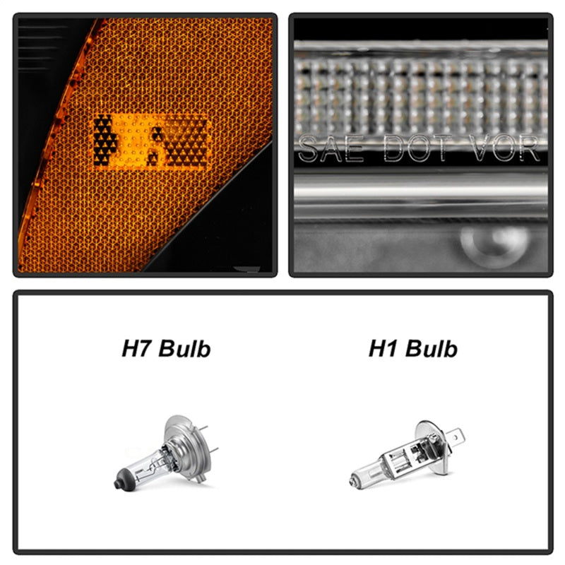 Spyder Signature 20-22 Ford F250/F350 (Halogen) Proj. Headlights - Black (PRO-YD-FS20HALSI-SEQ-BK) - 5088628
