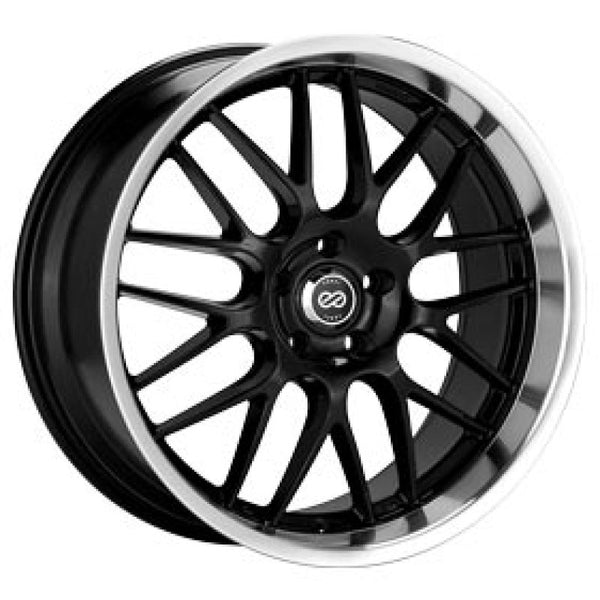Enkei Lusso 18x8 40mm Offset 5x114.3 Bolt Pattern 72.6 Bore Black w/ Machined Lip Wheel - 469-880-6540BK by Enkei