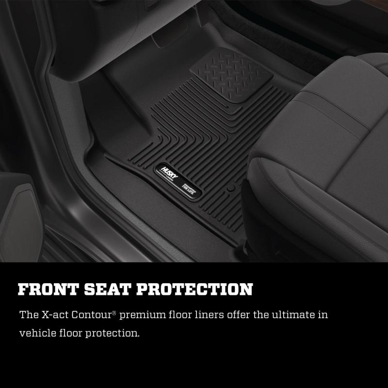 Husky Liners 2022 Toyota Tundra CrewMax X-ACT Front &amp; 2nd Seat Floor Liner - Blk - 53798