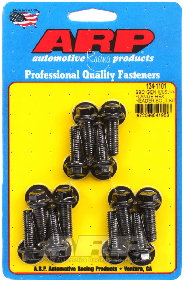 ARP Chevy LS 1/4in Flange Hex Header Bolt Kit - 134-1101 by ARP