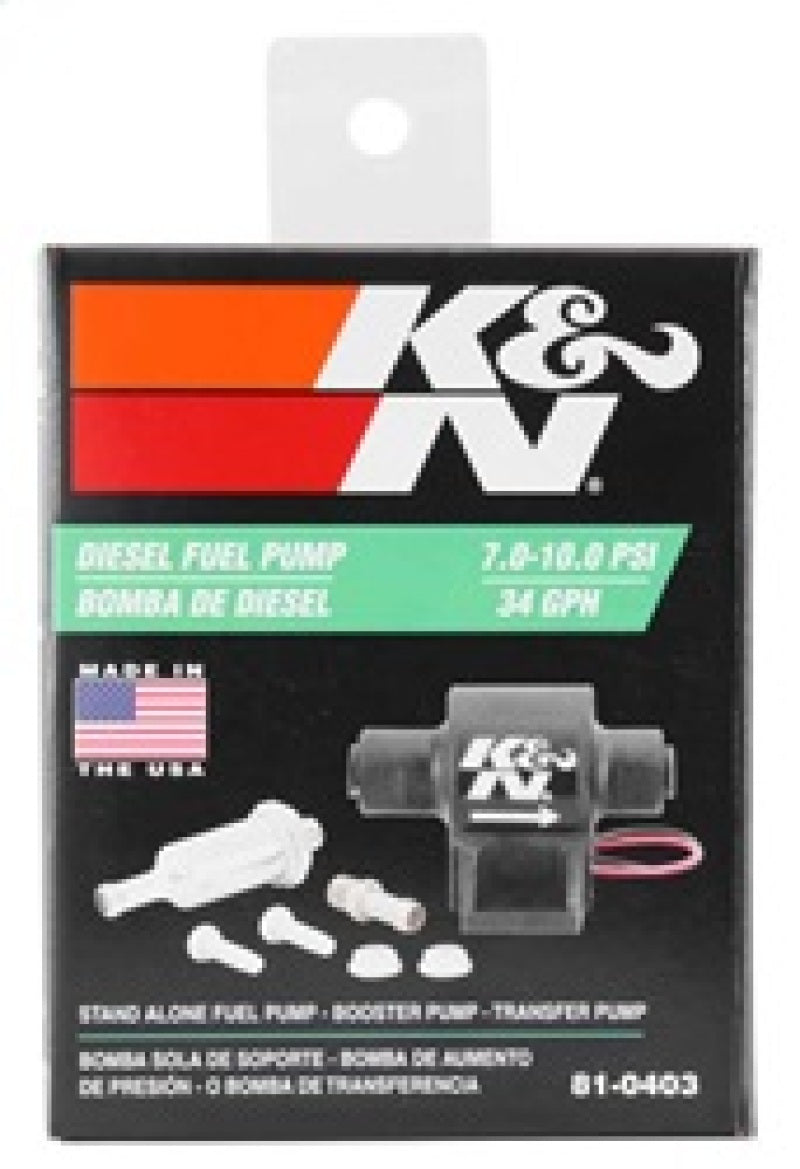 K&amp;N Performance Electric Fuel Pump 9-11.5 PSI Diesel - 81-0403