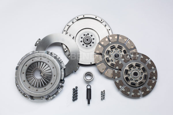 South Bend Clutch 99-03 Ford 7.3 Powerstroke ZF-6 Street Dual Disc Clutch Kit - SFDD3250-6 for 1999-2003 Ford F 250 - front v