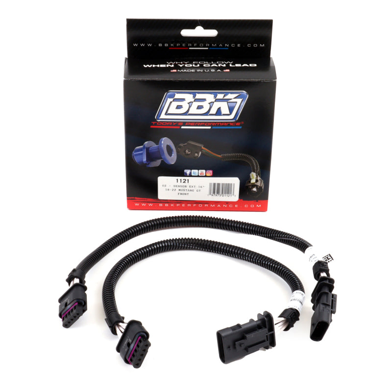 BBK 18-20 Ford Mustang GT O2 Sensor Wire Harness Extensions 16in (Pair) - 1121