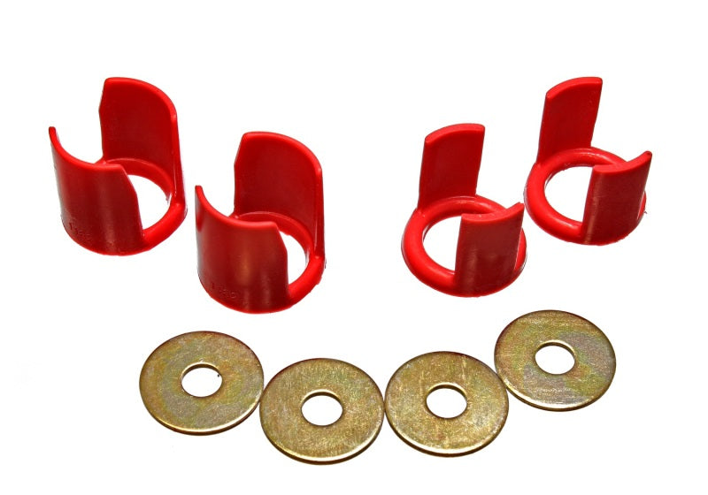 Energy Suspension 89-94 Nissan 240SX (S13) Red Rear Subframe Insert Set - a supplement to the subfra - 7.1113R for 1989-1994 