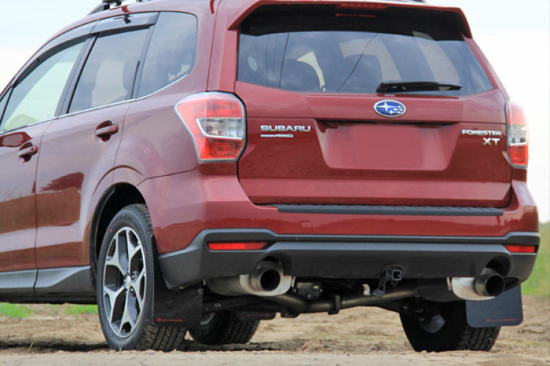 Rally Armor 14-18 Subaru Forester Black Mud Flap w/ Grey Logo - MF28-UR-BLK/GRY