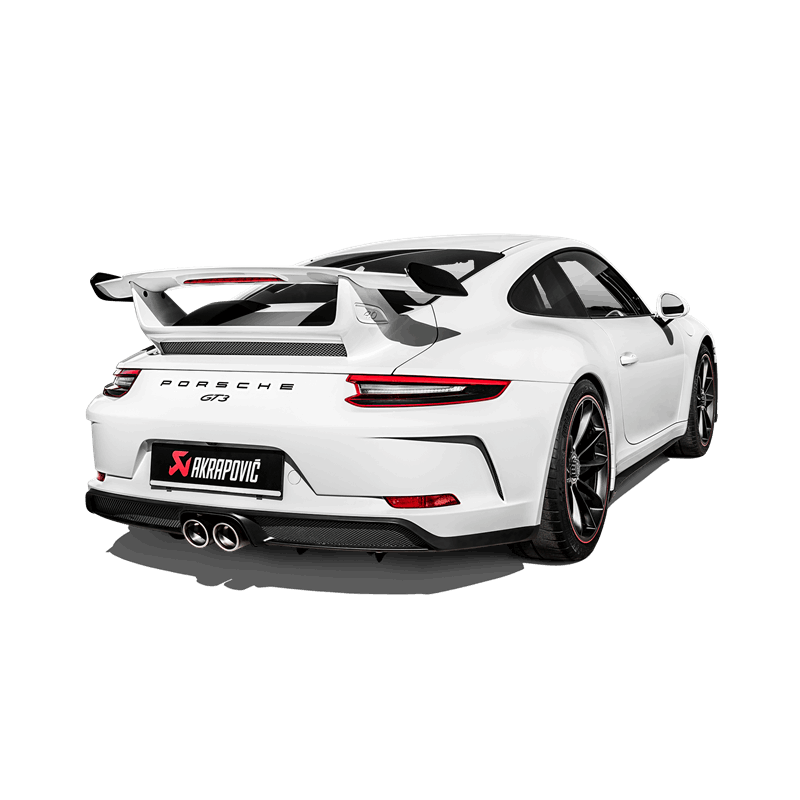 Akrapovic 2018 Porsche 911 GT3 (991.2) Slip-On Race Line (Titanium) w/Header/Tail Pipes - S-PO/TI/8-TP-E