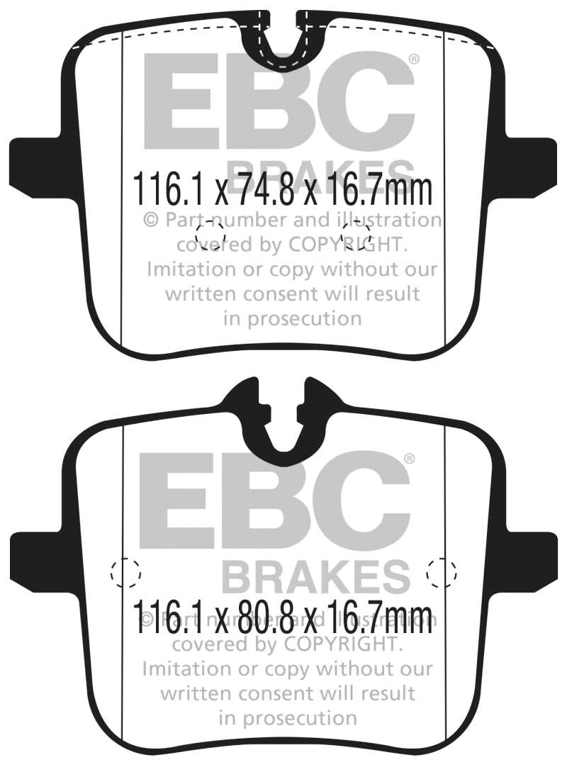 EBC 2018+ BMW M5 4.4TT (F90) Yellowstuff Rear Brake Pads - DP42320R