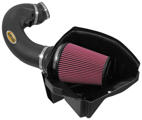Airaid 12-13 Ford Mustang Boss 302 MXP Intake System w/ Tube (Oiled / Red Media) - 450-321 for 2011-2014 Ford Mustang - front