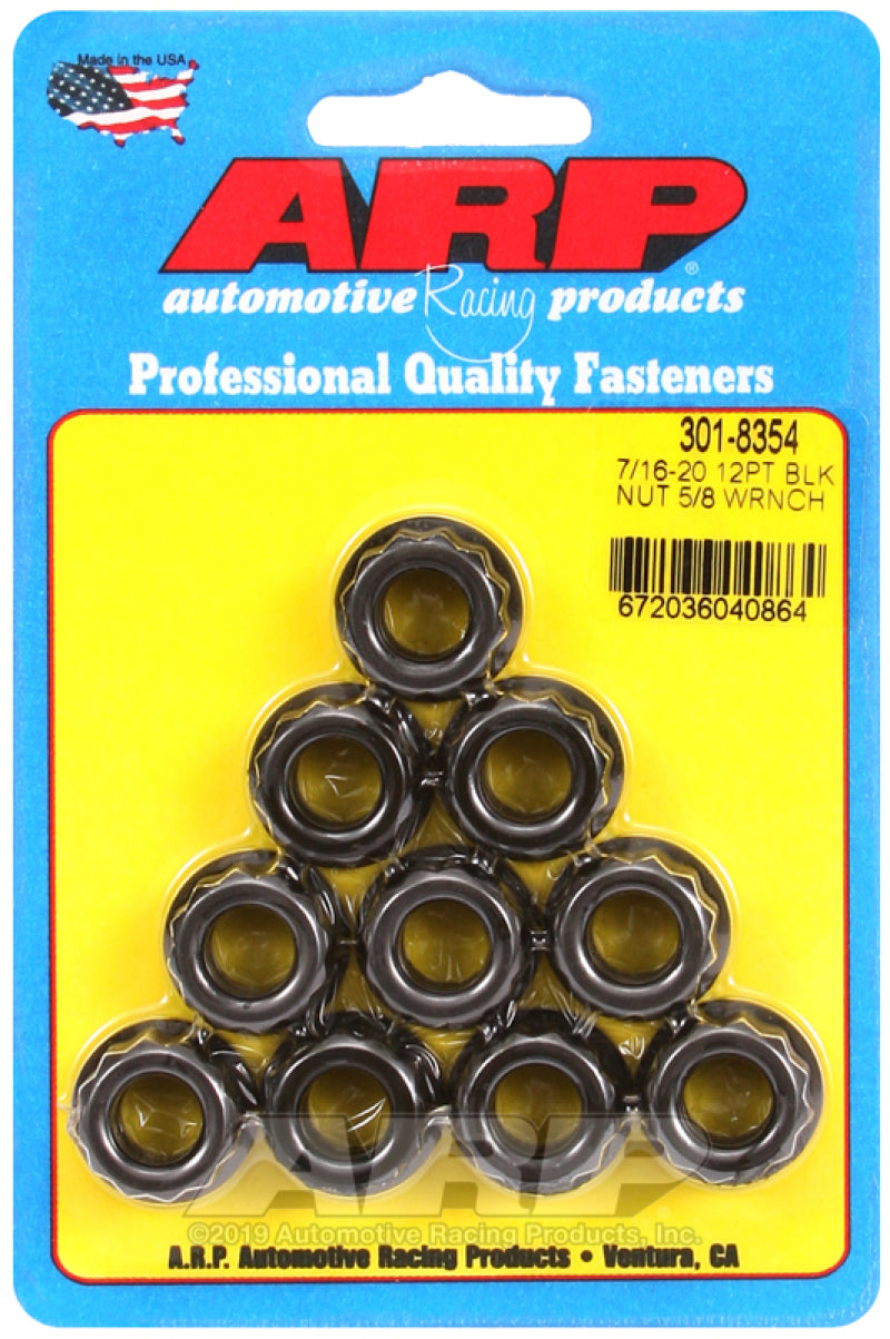 ARP 7/16-20 5/8 Socket 12 pt Nut Kit - 301-8354