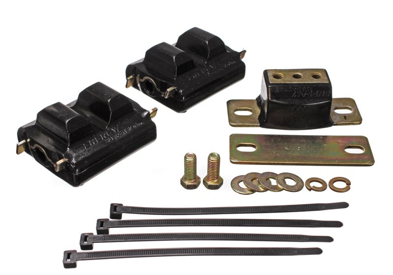 Energy Suspension 73-92 Chevrolet Camaro Black Motor and Transmision Mounts; Zinc Finish - 3.1130G for 1973-1984 Chevrolet K2