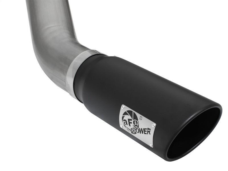 aFe MACHForce XP Exhaust Large Bore 5in DPF-Back Alu. 13-15 Dodge Trucks L6-6.7L (td) *Black Tip - 49-02051-1B