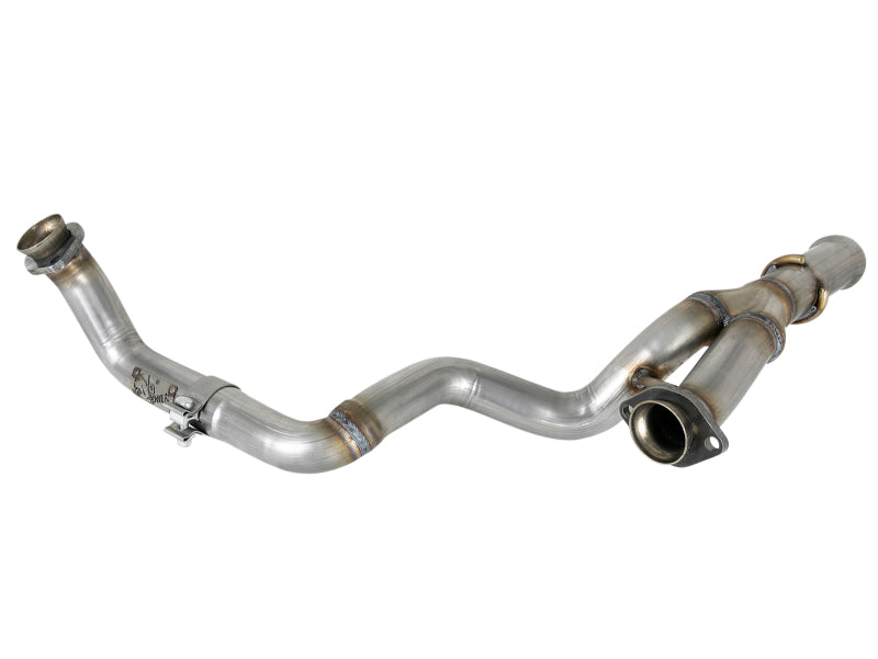 aFe POWER Twisted Steel Y-Pipe 2-1/4in 409 SS Exhaust System 2018 Jeep Wrangler (JL) V6-3.6L - 48-48026
