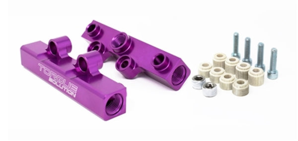 Torque Solution Top Feed Fuel Rails: 02-14 Subaru WRX / 07-18 STI - Purple - TS-SU-400PR.2 for 2008-2021 Subaru WRX STI - fro
