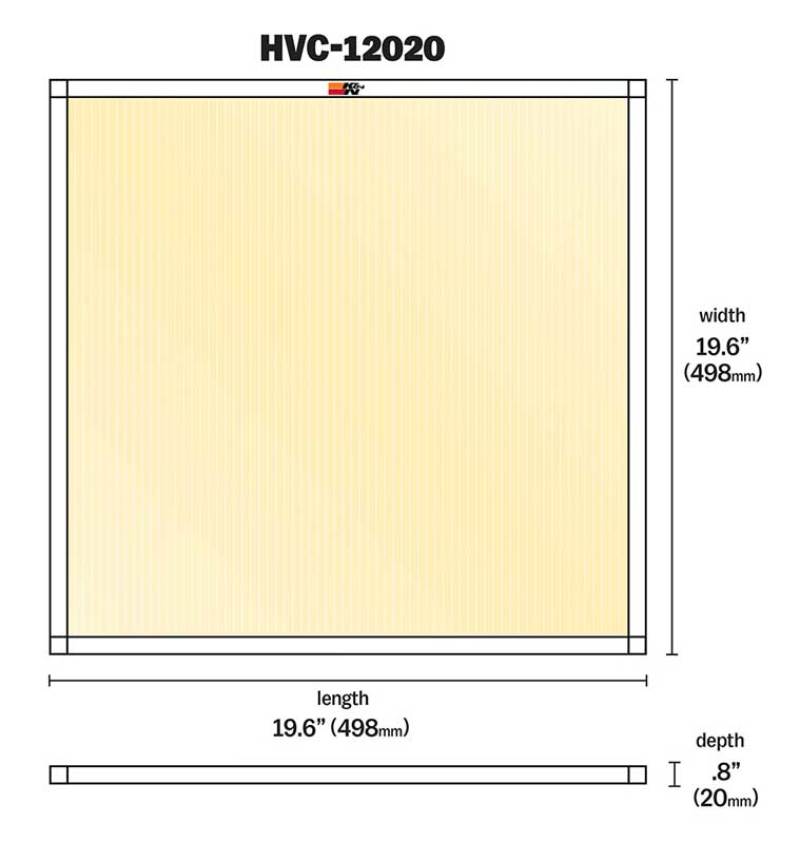 K&amp;N HVAC Filter - 20 x 20 x 1 - HVC-12020