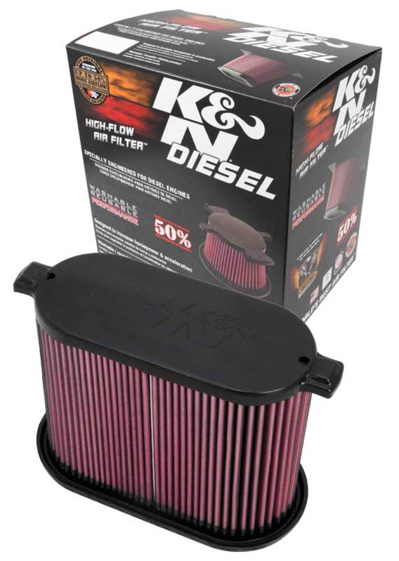 K&N 08-10 Ford F250 Super Duty 6.4L Drop In Air Filter - E-0785