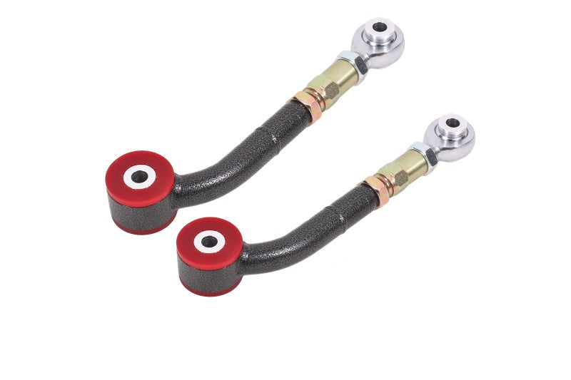 BMR 08-17 Challenger Upper Trailing Arms w/ On-Car Adj. Poly/Rod Ends - Black Hammertone - UTA112H for 2008-2020 Dodge Challe