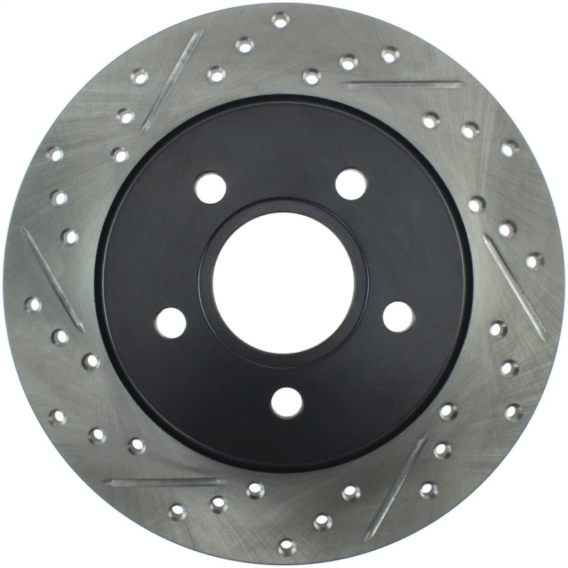 StopTech 12-15 Ford Focus w/ Rear Disc Brakes Rear Right Slotted &amp; Drilled Rotor - 127.61099R