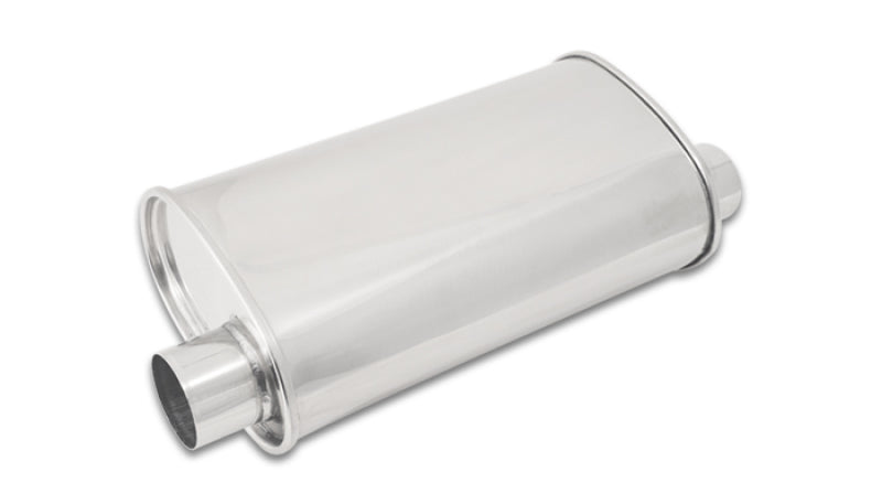 Vibrant StreetPower Oval Muffler 5in x 9in x 15in - 2.5in inlet/outlet (Offset-Offset Same Side) - 1129