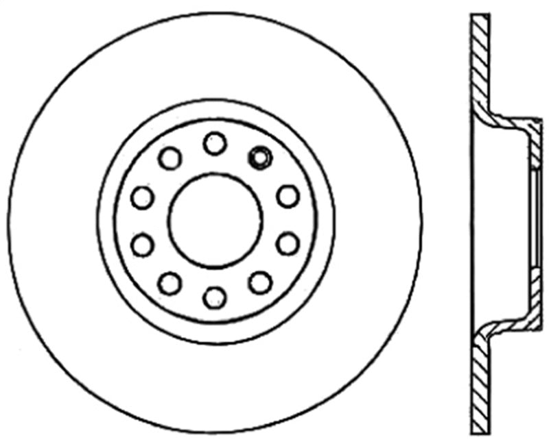 StopTech Slotted &amp; Drilled Sport Brake Rotor - 127.33099R