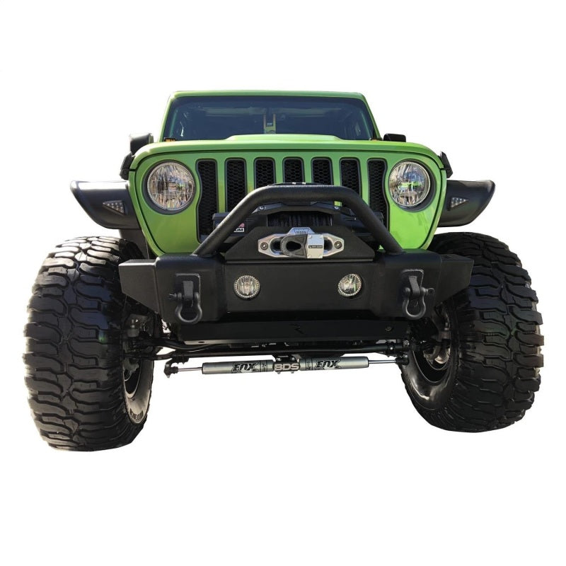 Rampage 2007-2018 Jeep Wrangler(JK) Recovery Bumper Stubby Front - Black - 88509
