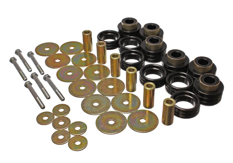 Energy Suspension Body Mount Set Inc. Hardware - Black - 5.4113G for 1994-2002 Dodge Ram 2500 - front view