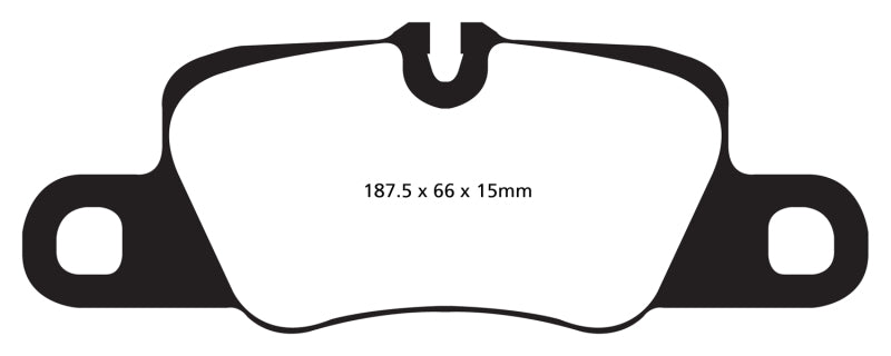 EBC 12-15 Porsche 911 (991) (Cast Iron Rotor only) 3.8 Carrera S Yellowstuff Rear Brake Pads - DP41858R
