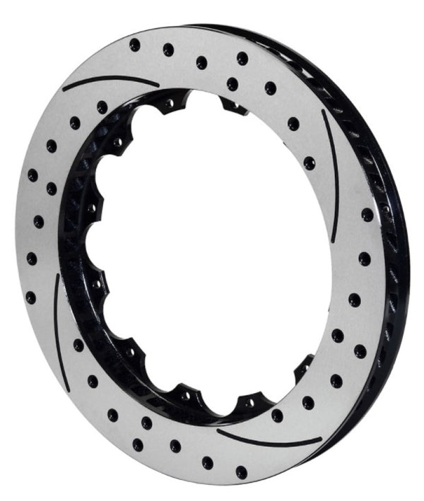 Wilwood Rotor-SV-SRP 72 Iron-RH-BLK-Drill 14.00 x 1.25 - 12 on 8.75in - 160-8396-BK by Wilwood