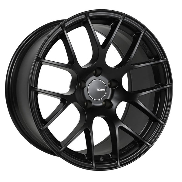 Enkei Raijin 18x9.5 35mm Offset 5x120 Bolt Pattern 72.6 Bore Diameter Matte Black Wheel - 467-895-1235BK by Enkei