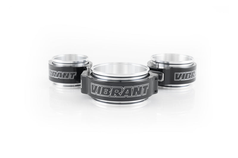 Vibrant 4in O.D. Aluminized HD 2.0 Clamp Assembly - Anodized Black - 32518