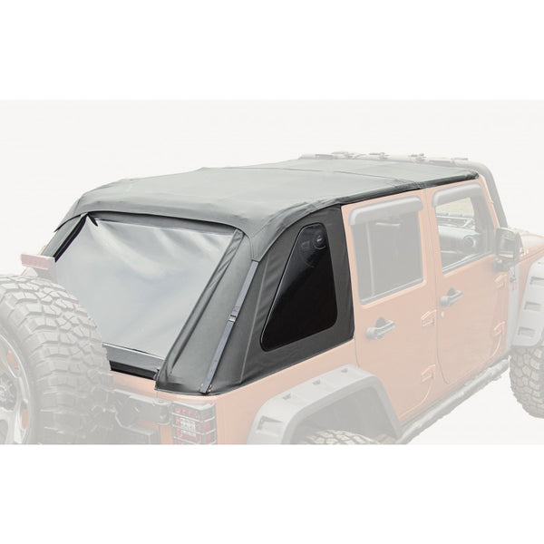 Rugged Ridge Bowless Soft Top Black Diamond 4-Door 07-18 Jeep Wrangler JK - 13750.38 for 2007-2018 Jeep Wrangler - front view