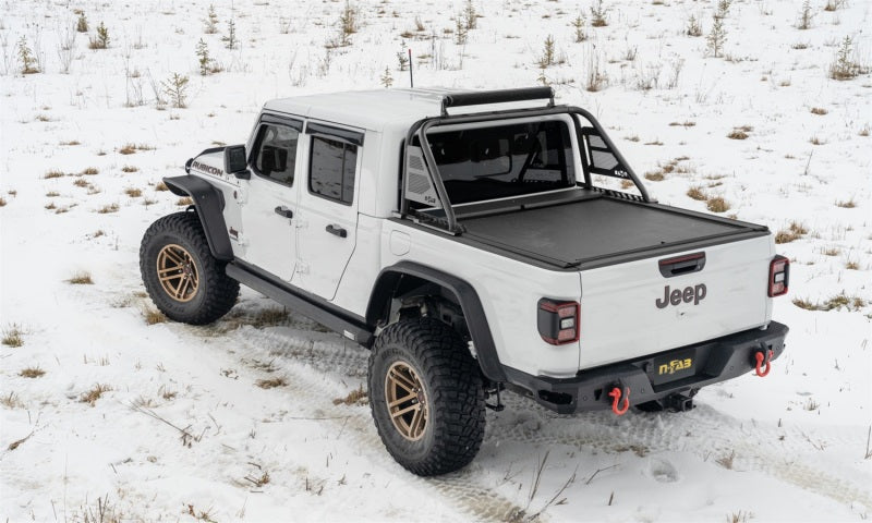 N-Fab ARC Sports Bar 20-22 Jeep Gladiator - Textured Black(Roll-N-Lock Cover Fitment Only) - J19BR-RLT