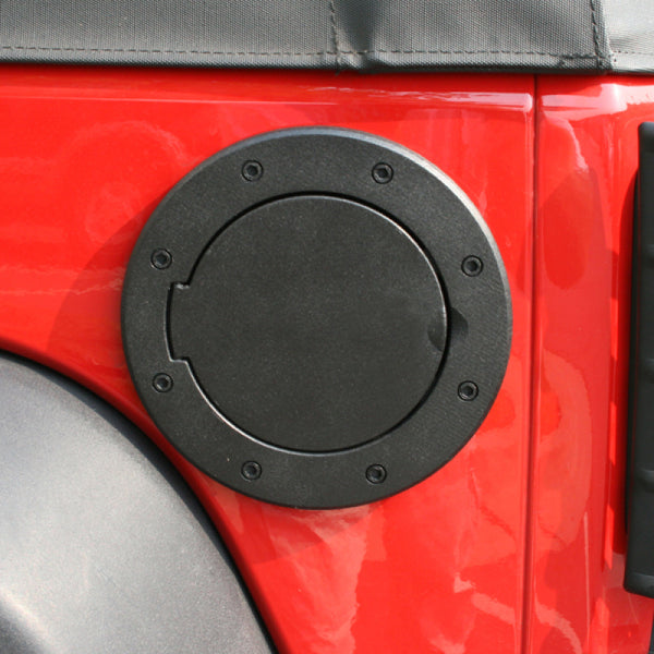 Rugged Ridge Non-Locking Gas Cap Door Black 07-18 Jeep Wrangler - 11425.05 for 2007-2018 Jeep Wrangler - front view