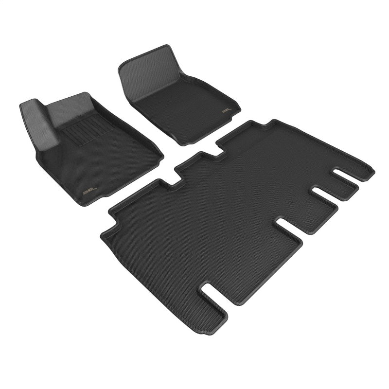 3D MAXpider 22-23 Tesla Model X Full Set Floormats - Black - ACEL1TL04601509