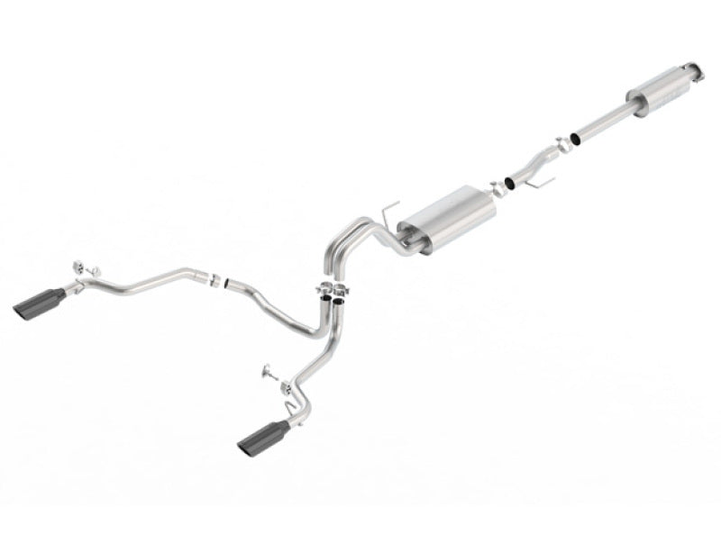 Borla 15-17 Ford F-150 2.7L/ 3.5L EcoBoost/ 5.0L V8 Rear Exit S-Type Catback Exhaust Black Chrome - 140615BC