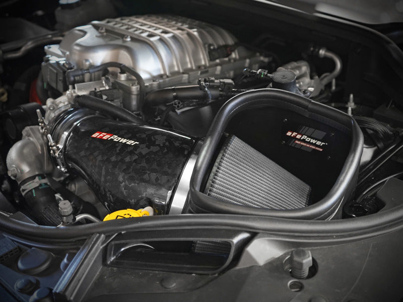 aFe 2021 Dodge Durango SRT Hellcat Track Series Carbon Fiber Cold Air Intake System w/ Pro DRY S - 57-10028D