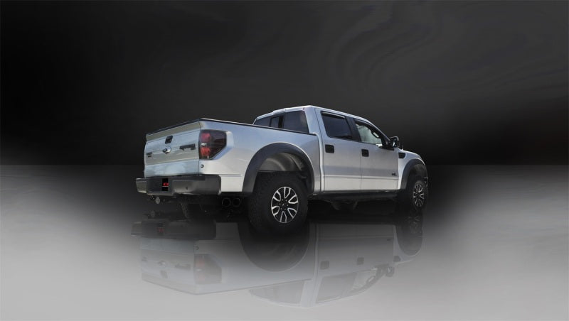 Corsa 11-13 Ford F-150 Raptor 6.2L V8 Black Sport Cat-Back Exhaust - 14387BLK