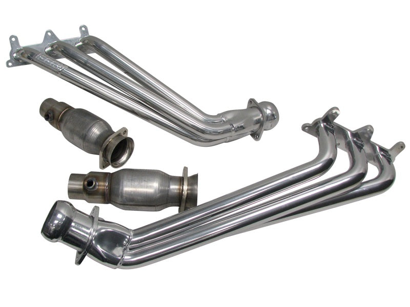 BBK 10-11 Camaro V6 Long Tube Exhaust Headers With Converters - 1-5/8 Silver Ceramic - 40410